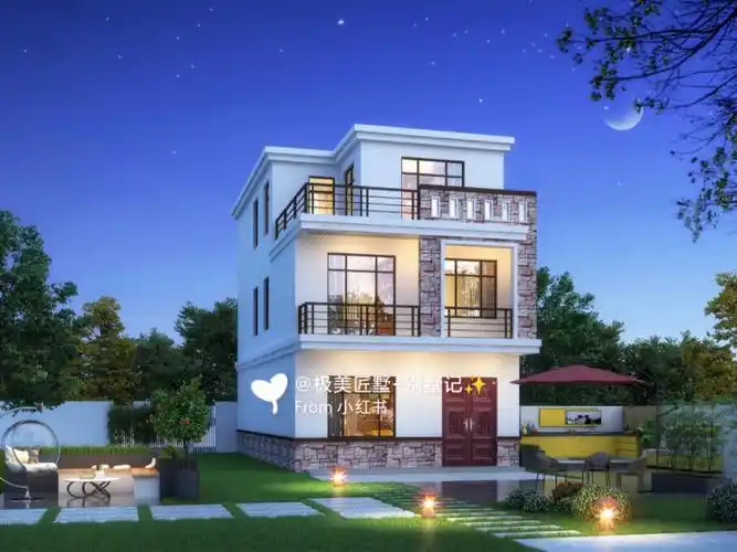 三层小开间现代风别墅