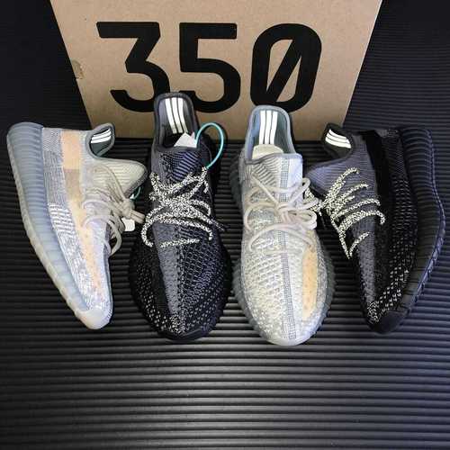 正品350椰子鞋男侧透满天星黑芝麻v2莆田男鞋夏季潮鞋休闲跑步鞋