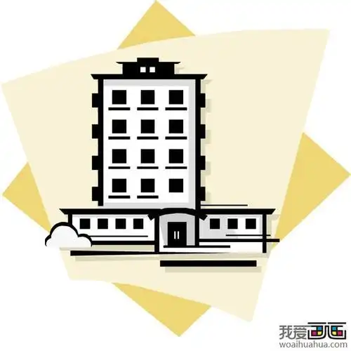 一组漂亮的建筑简笔画矢量图片5摩天大楼简笔画建筑创意画南京紫峰