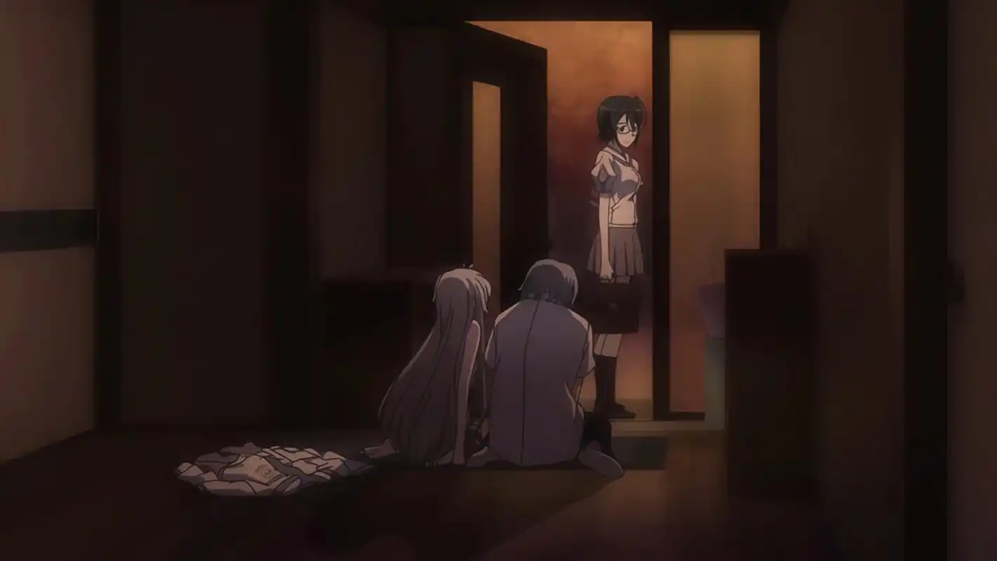 缘之空# #二次元# 这真的是名场面啊,史称"玄关之战",代入悠哥视角