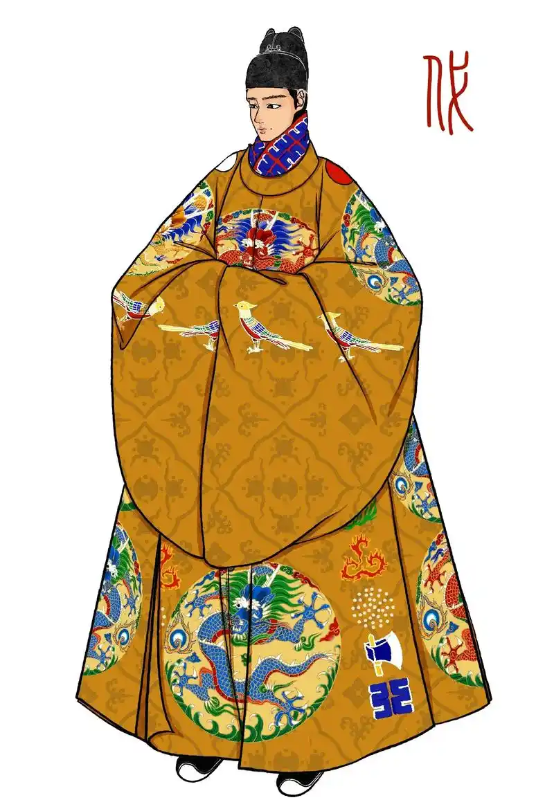 第一张画明代帝王十二章纹衮龙袍