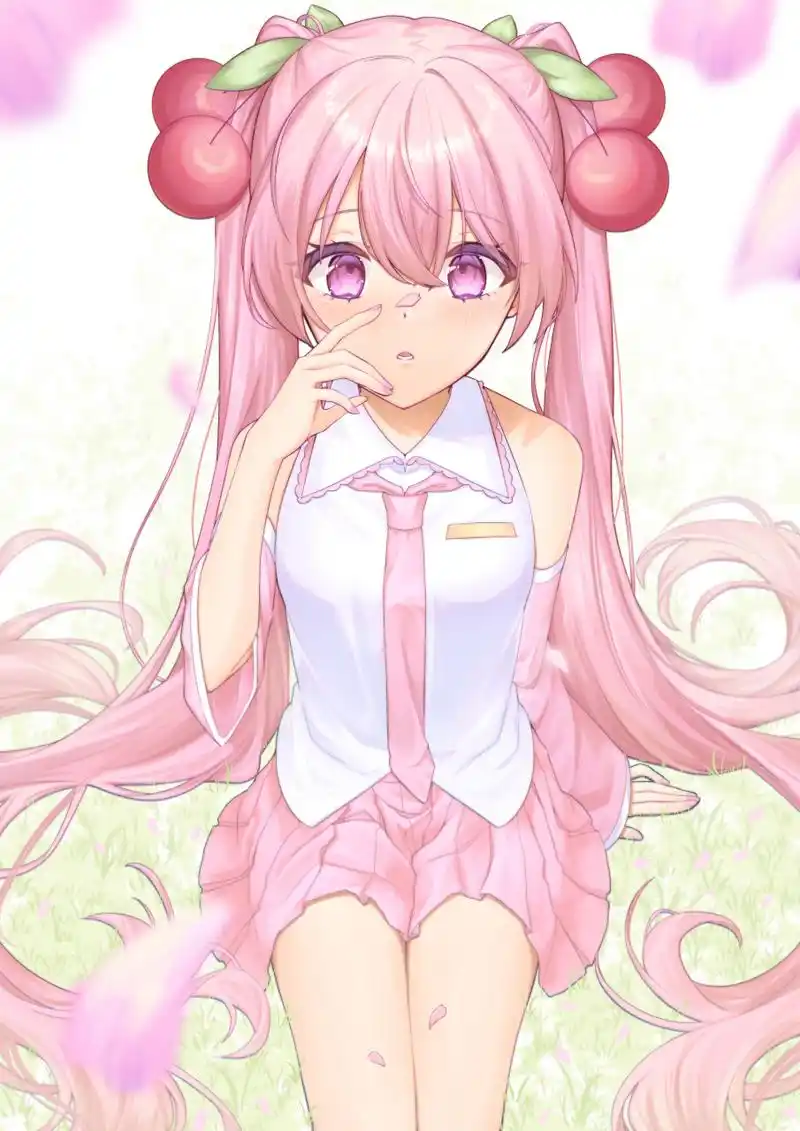 もゆ,樱未来(粉色的公主殿下)#二次元美图# #我爱二次元# #初音未来