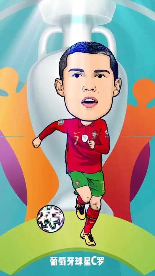 大陶画大咖—漫画欧洲杯24强核心球员之葡萄牙队c罗