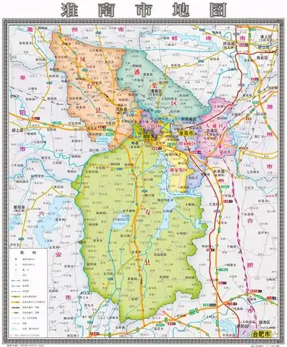 淮南市城市轨道交通市区线由1号,2号,3号,5号,6号线组成