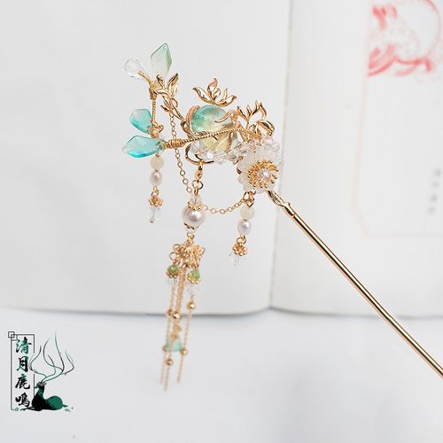 清月鹿鸣原创古风流苏步摇发簪复古风宫廷簪子古装汉服小清新发饰