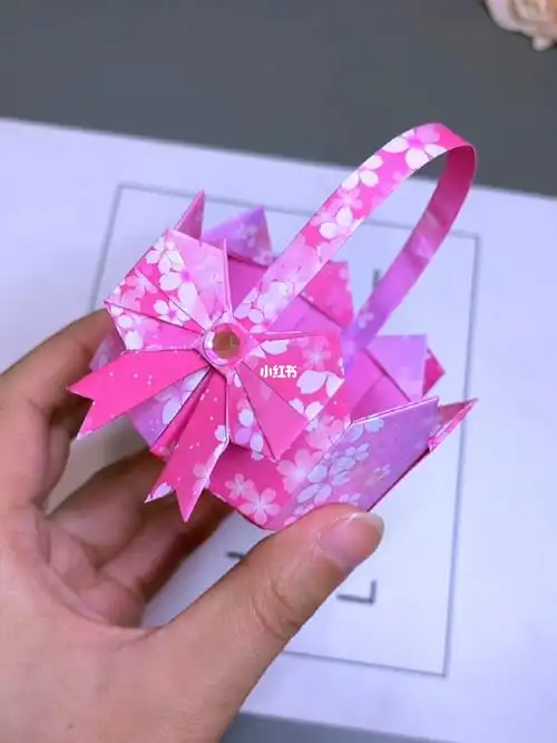 折纸蝴蝶结小篮子简单易学手残党也能学会