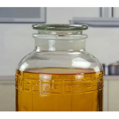 油罐 厨房 家用大容量玻璃油壶防漏装油瓶大号花生储油罐食用油桶 5斤