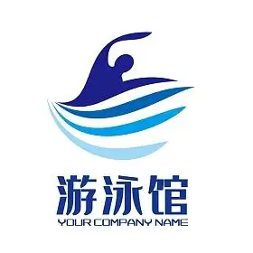 抽象游泳馆标志logo