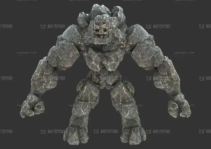 pbr次世代 石头人 石怪 石头怪 石像怪 怪物设计 山岭巨人 npc 小怪