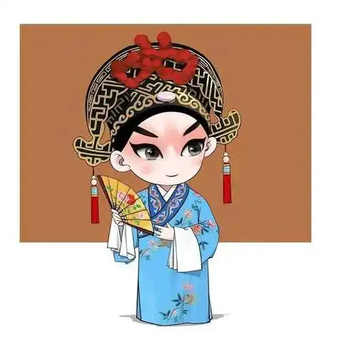 京剧人物男生卡通头像