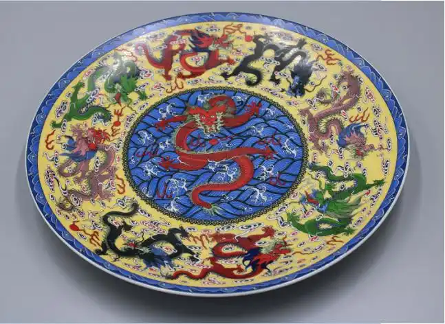 信禾国际精品推荐:乾隆粉彩九龙盘-诚寻大家收藏