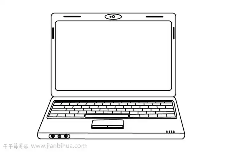 笔记本电脑简笔画儿童画