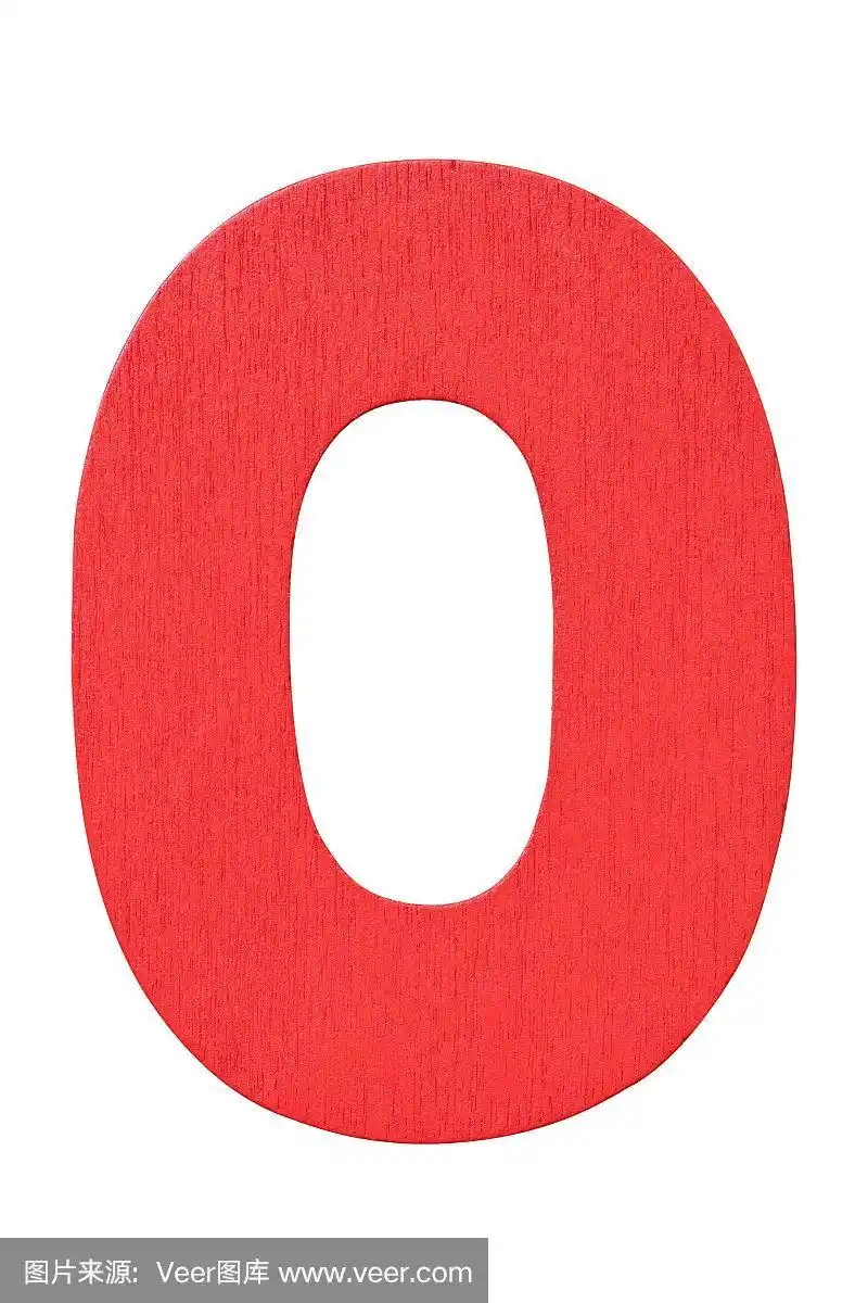 红色木制字母大写字母o孤立在白色背景上