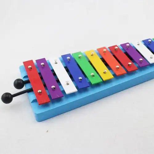 奥尔夫 儿童早教打击乐器 十三音铝板琴 彩色13音琴13音手敲琴