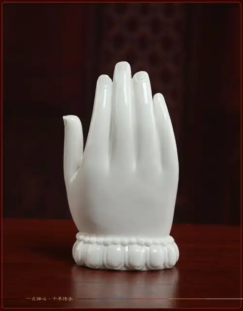 戴玉堂 祥云莲花手陶瓷佛手金色如来神掌五指山只手遮天 家居饰品玄关