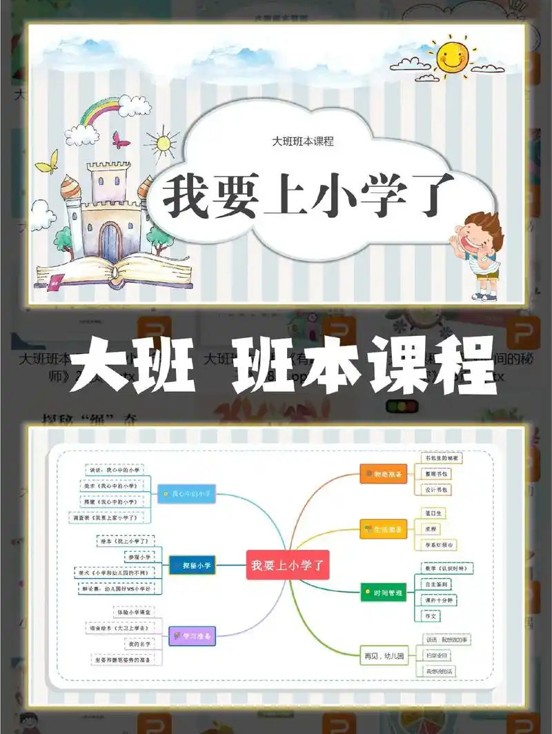 大班幼小衔接班本课程《我要上小学了》pp.93编辑 时光飞逝 - 抖音