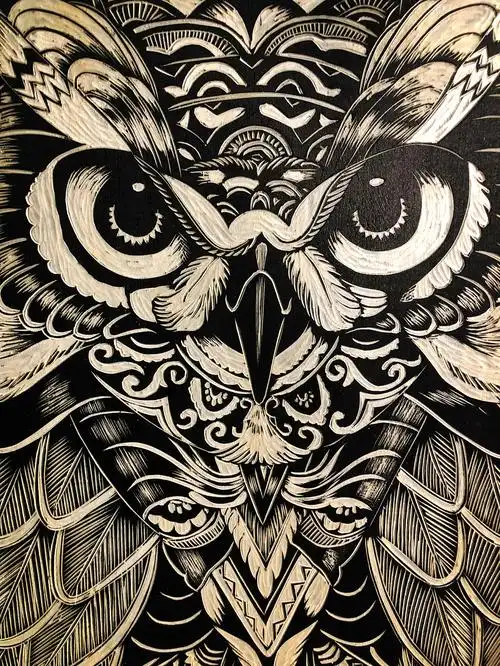 纯手工木刻版画