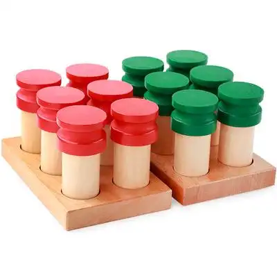 蒙台蒙特梭利早教玩具蒙氏感官教具嗅觉筒桶瓶幼儿园88件套专业版