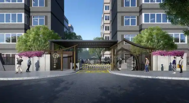 改造后的小区出入口(效果图)