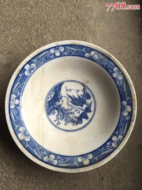 70年代罗庄镇制福禄寿三星人物碗