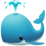 下载喷水的鲸鱼的emoji表情大图
