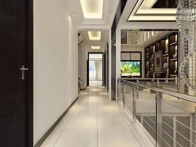 现代简约风格别墅三室三厅过道吊顶装修效果图