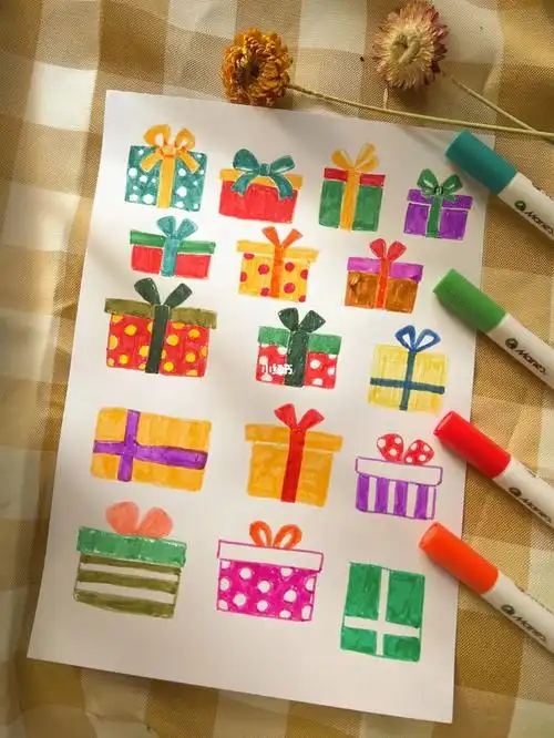 圣诞月是要多画点圣诞小物滴～#简笔画  #可爱简笔画  #儿童简笔画