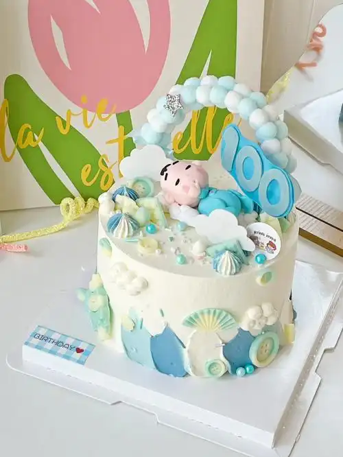 男宝宝百天蛋糕