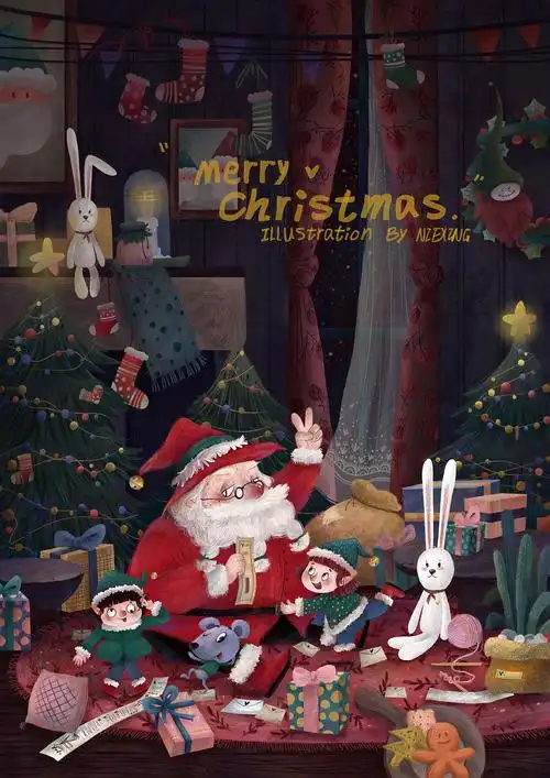 12月的圣诞节|插画|儿童插画|niexing_星星_原创作品-站酷zcool
