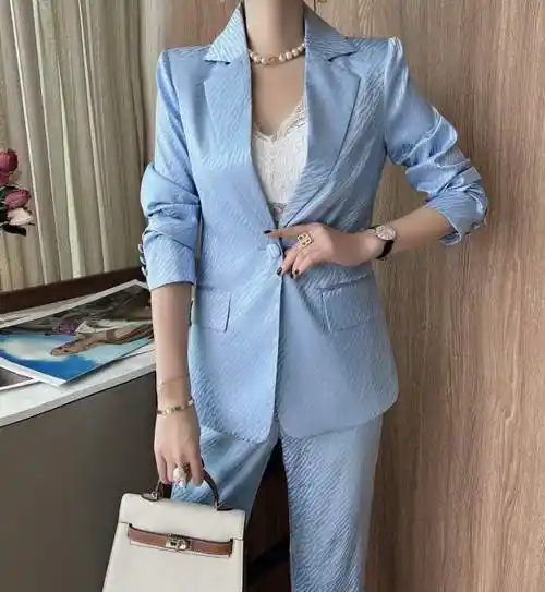 香奈儿早春新款优雅气质纯色职业西装套装_http://www.huoyuanji.