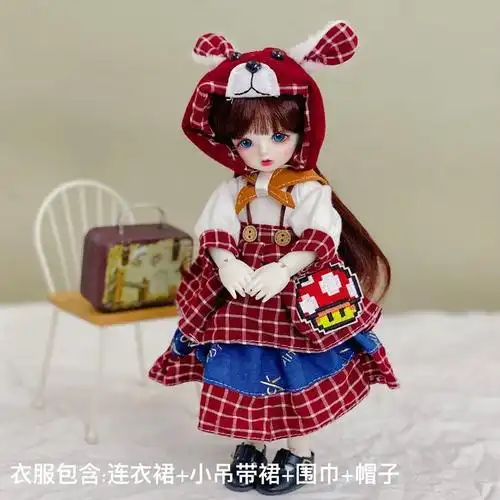 新款6分bjd娃娃衣服jk制服连衣裙30厘米芭比娃娃可爱套装换装裙子bjd