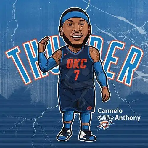 卡梅隆-安东尼(carmelo anthony)的漫画图.