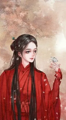 古风红衣#动漫女生#头像壁纸