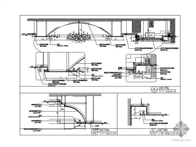 内容简介 天花节点图   以及详细的材料说明立即下载ktv包间天花剖面