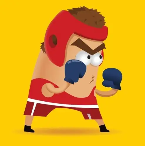 拳击运动员插画