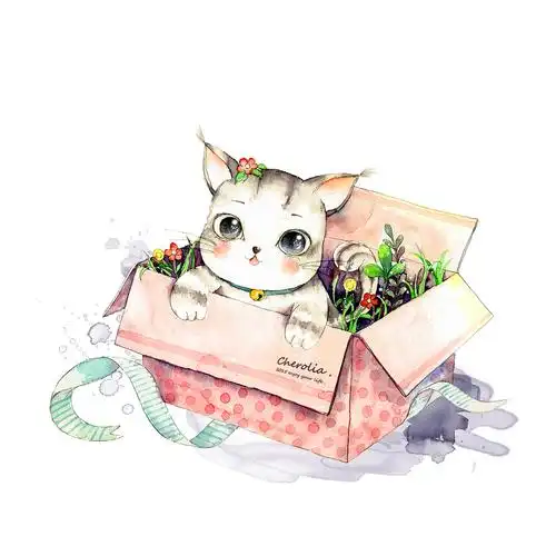 小猫咪 _ 彩铅*手绘 插画 彩铅 手绘 手绘教程[图片专辑] _ 图片网