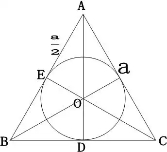 边长为a的圆内接正三角形,该圆形的半径是多少;有一圆内切于边长为b的