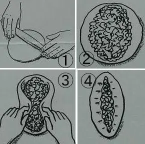 包饺子步骤简笔画