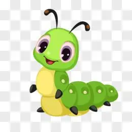 卡通手绘毛毛虫元素pngai可爱卡通虫子素材pngai卡通可爱小虫子png