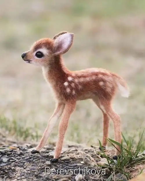 羊毛毡小鹿,太萌了 ins:derevschikova