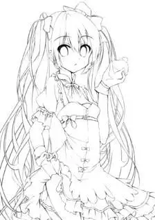 二次元美女腿简笔画