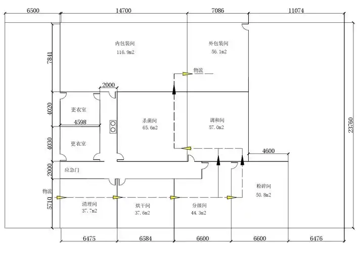 食品qs食品调味品加工车间平面图2010