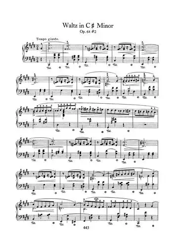 肖邦升c小调圆舞曲chopinwaltsincop64no2