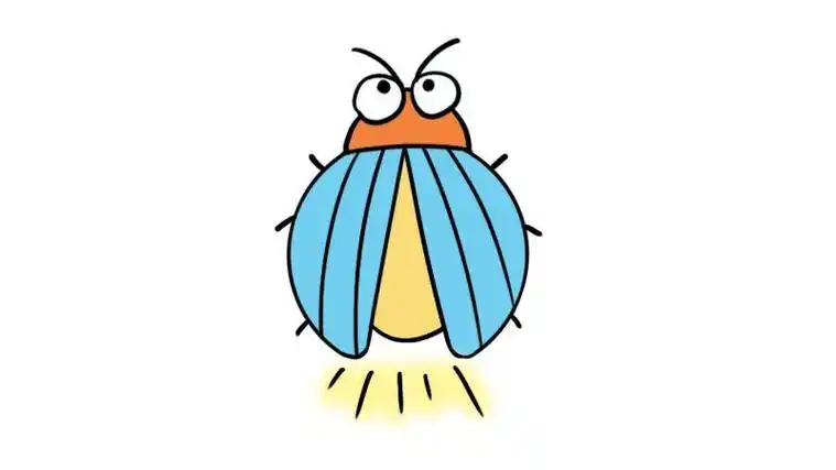 有关萤火虫风景简笔画