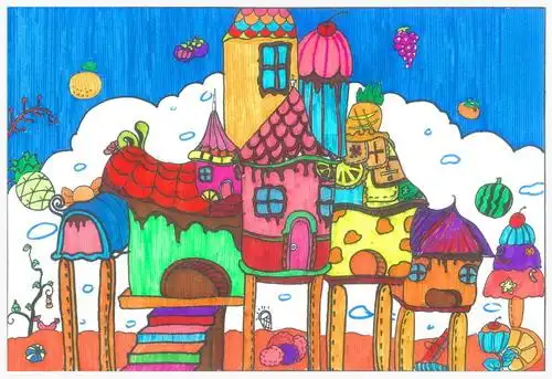 少儿书画作品-巧克力工厂/儿童书画作品巧克力工厂欣赏_中国少儿美术