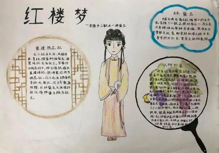 手抄报黛玉葬花林黛玉葬花吟手抄报林黛玉葬花吟手抄报红楼梦手抄报