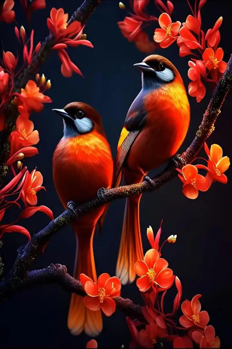 一组喜鹊报喜图片分享给大家,祝友友们好运连连,喜事不断,友友们晚安