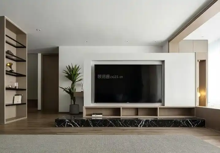 110平方房子半墙电视墙装修效果图片