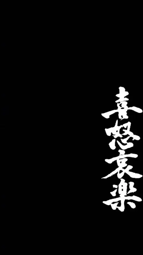 绾玖黑底白字极简主义