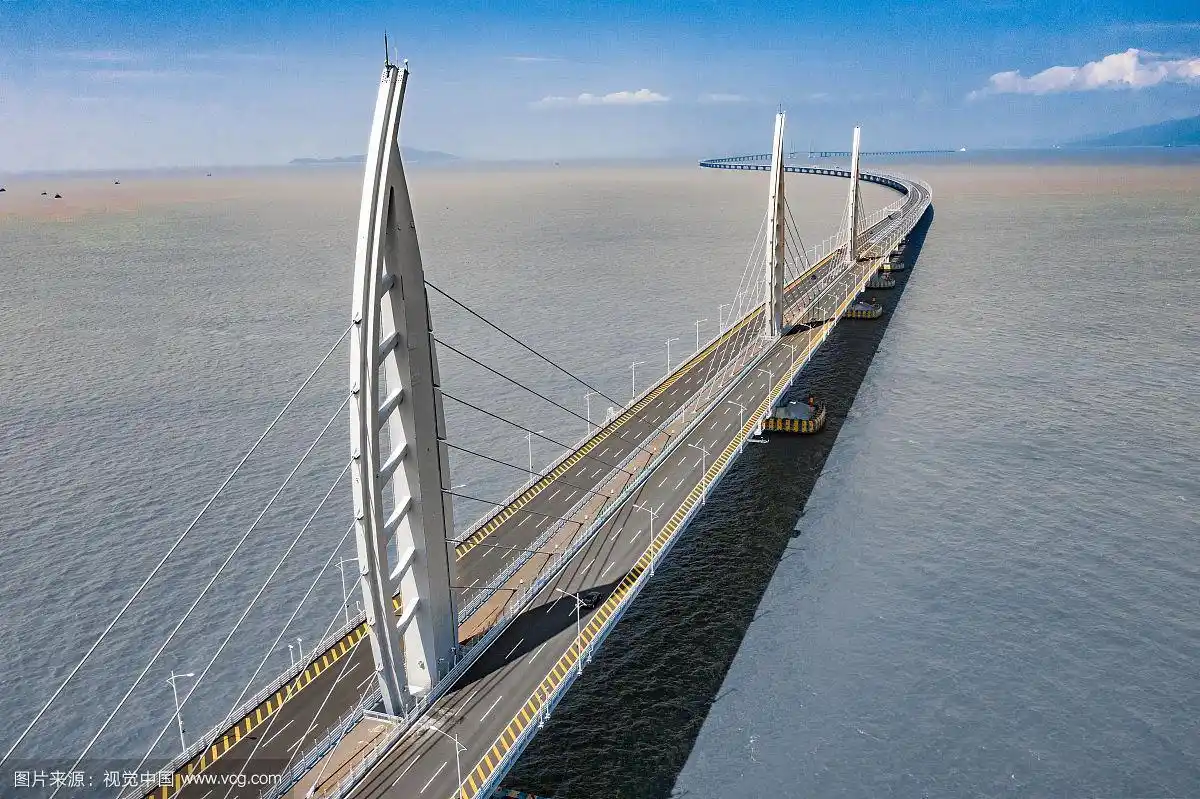 航拍港珠澳大桥全景